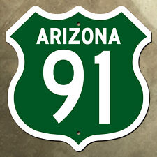 Arizona US route 91 Virgin River I-15 highway marker road sign green 1960 16x16 picture