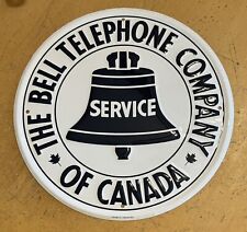 CANADA PHONE SIGN - Bell Telephone Company - GAS STATION SIGN - Shows MAPLE LEAF picture