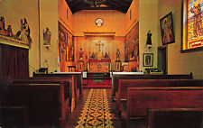 San Diego County CA, Santa Ysabel Indian Mission, Interior, Vintage Postcard picture