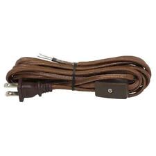 Brown Parallel SPT-1 Cloth Covered Cord with On/Off line switch and Molded Plug  picture