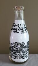 Rare Hawkesbury, Ontario LONG SAULT DAIRY ACL round quart milk bottle  picture