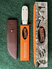 Marbles Cowboy Knife Natural Smooth Bone USA 10” Blade picture