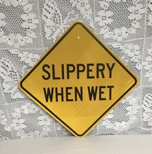 Real Pennsylvania Slippery When Wet Street Road Sign picture