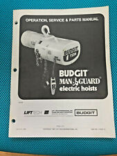 Budgit Man Guard Electric Hoist Operation, Service & Parts Manual Lift-Tech picture