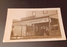 Antique Mrs. J.J Abernathy & Sons Dry Goods Grocery RPPC Postcard picture