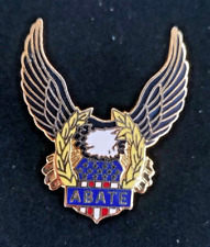 ABATE Gold Tone And Enamel Pin Alliance Of Bikers Aimed Toward Education USA  picture
