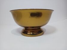 Vtg Polished Brass Baldwin Pedestal Bowl 6