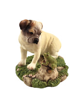 Vintage Stone Critters Puppy and Frog Figurine #SC-1538 picture