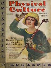 1929 SPORT GOLF WOMAN BEAUTY PINUP CADDY SEXY FLAPPER SUFFRAGE ART COVER 27952 picture