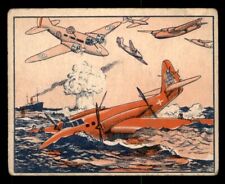 1939 Gum War News Pictures #93 British Flyers Down Nazis In Dog Fight… GD picture