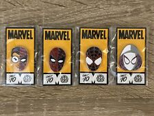 Tom Whalen Mondo Spiderman, Peter Parker, Miles Morales And Gwen Enamel Pin Set picture