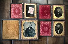 Lot of Ambrotypes & Tintype Photos of Men 1850s 1860s 5 Cent Civil War Tax Stamp picture