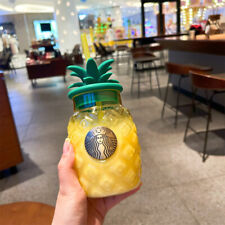Starbucks Summer Pineapple Durian Glass Sippy Cup Tumbler 575ml Straw Cup picture