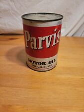 VHTF Parvis Oil Can 1 Qt Vintage Very Good Condition picture