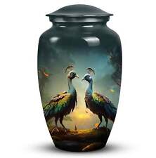 Unique Peacock Medium Funeral Urn for Women's Ashes picture