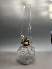 Old Fashioned Kerosene Lamp With Shade -Antique, Clear Glass With Horse & Buggy picture