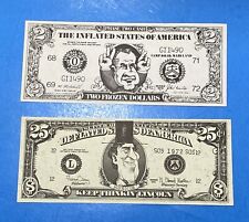 Nixon and Muskie 1972 Dated Comic Political Paper Money. picture
