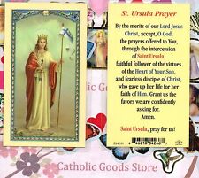 Saint Ursula with Prayer to St. Ursula - Laminated  Holy Card E24-555 picture