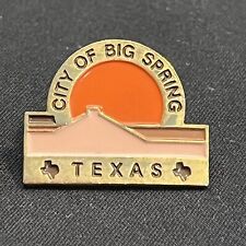 City Of Big Spring Texas Pinback Hat Lapel Pin Mesa Sun picture