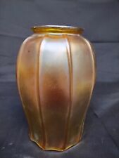 Antique Signed Quezal Art Glass Lamp Shade signed ex cond 2.25 fitter Nouveau picture
