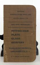 1913 Pittsburgh Plate Glass Company PPG Official Window Glass Price List PB picture