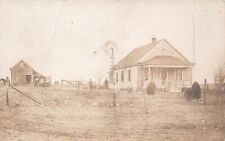 RPPC Zenda KS Kansas McVicker Home Farm c1917 Kingman County Photo Postcard C41 picture