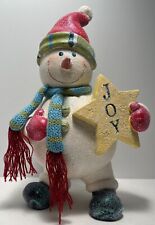 Kirklands Holiday Collection Sugared Snowman Figurine Christmas Joy 9