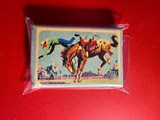 WOODEN MATCHES - RODEO - BUCKING BRONCO - OHIO BLUE TIP - UNSTRUCK picture