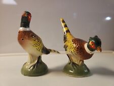 Vintage Japanese UCAGCO Porcelain Pheasant Salt and Pepper Shakers set of 2 picture