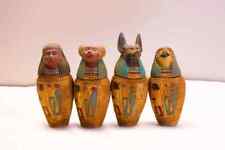Beautiful Hand-Carved Canopic jars - Egyptian jars - Handmade Canopic picture