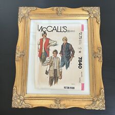 Vintage 1980s McCalls 7840 Mens Toggle Or Button Vest Sewing Pattern Large UNCUT picture
