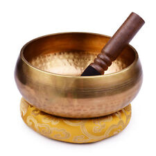 Tibetan Singing Bowl Set with 20.5cm/ 8inch Large Handmade Metal T2G6 picture