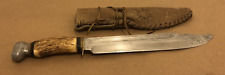 Large Walter Willms German Solingen Stag Hunting Knife w/ Sheath picture