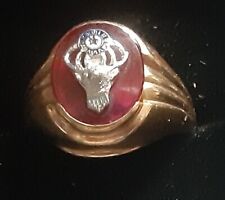 Vintage BPOE 10K Yellow Gold Ring Elks Lodge Size: 10/10.5 - 3.8 Grams 🌈 picture