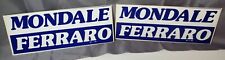 (2) Mondale Ferraro 1984 Presidential Campaign Original Bumper Stickers picture