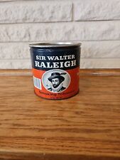 VINTAGE SIR WALTER RALEIGH SMOKING TOBACCO TIN - ROUND - EMPTY- NO LID picture