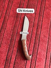 CUSTOM HANDMADE SPRING STEEL HUNTING LITTLE MACHETE KNIFE SKINNER KNIFE W/SHEATH picture