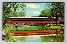Lenhartsville PA-Pennsylvania, Covered Bridge, Dreibelbis, Vintage Postcard picture