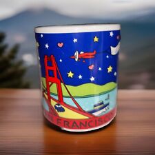 I Left My Heart San Francisco Coffee Mug Vintage Bright Multicolor Souvenir picture