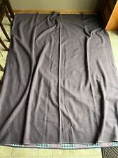 Large Vintage Wool Camp Hunting Blanket Grayish Blue 73 x 91 Great Condition picture
