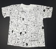 Vintage Walt Disney T-Shirt 101 Dalmatians All-Over Front Print - Rare- READ picture