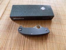 Never Used Spyderco C115CFP Discontinued T-MAG Carbon Fiber Knife & Box picture