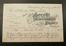 1893 Bill Head LOUDEN & HILL Chamois Elk & Rouge Skins Bahama & Turkey Sponges picture