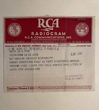 RCA Radiogram From 1939 RCA Wireless Communication picture
