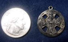 Vintage Sterling Catholic Four Way Medal #67ao picture