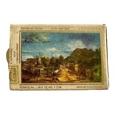 Vintage CERILLOS CLASICOS Mexican Matchbook Mexico Art Cover Match Teal Matches picture