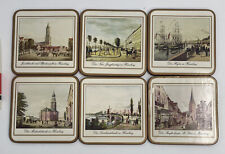 Vintage Pimpernel Cork Backed Coasters Scenes of Old Hamburg Germany picture