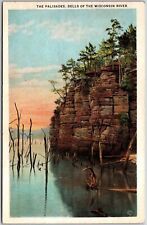 Picturesque View of The Palisades Dells of The Wisconsin River Postcard picture
