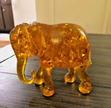 Vintage Baltic Amber Hand Carved LARGE Elephant Figurine picture