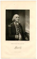 RICHARD HOWE 1ST EARL, British Navy Admiral of the Fleet, 1831 Engraving 9533 picture